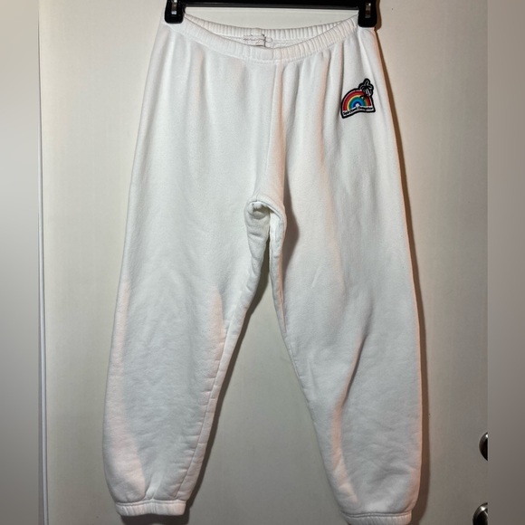 Spiritual Gangster Perfect Terry Sweatpants Rainbow Patch Cotton Size Large - Picture 4 of 16